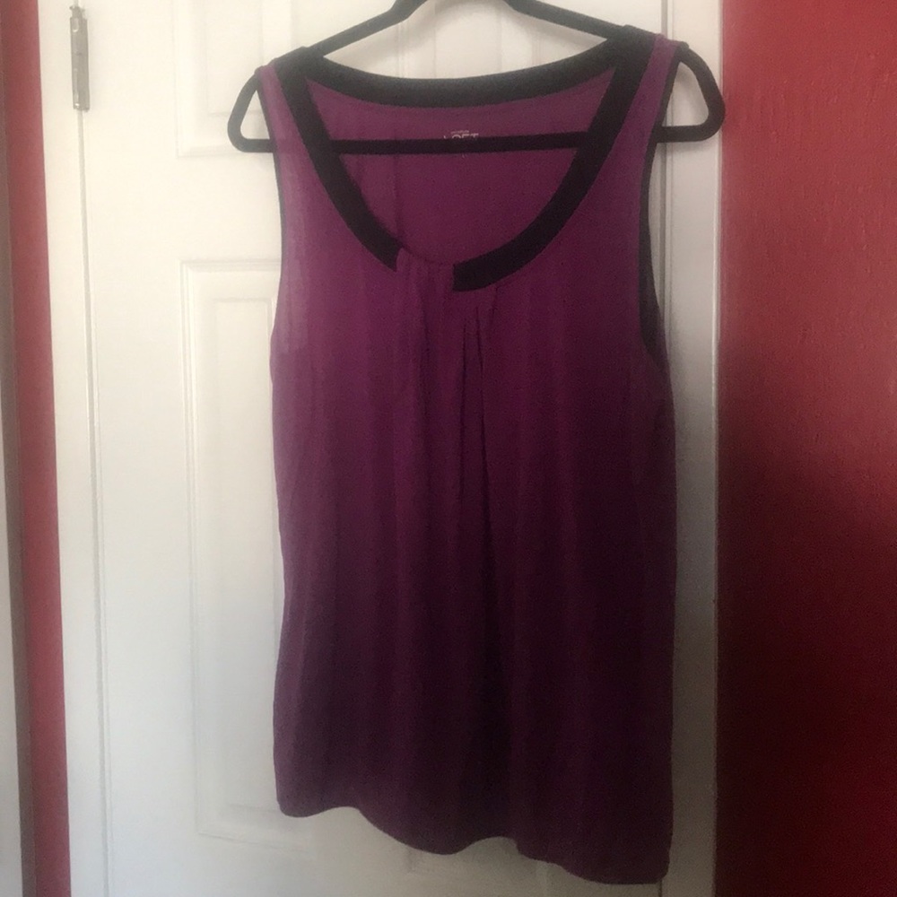 Purple and black tank top
